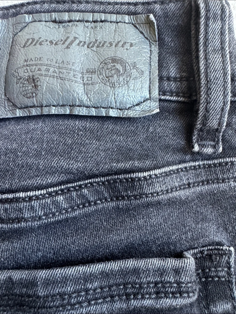 Diesel Troxer 31x32 Slim Skinny Jeans Men’s Black Dark Grey Stretch